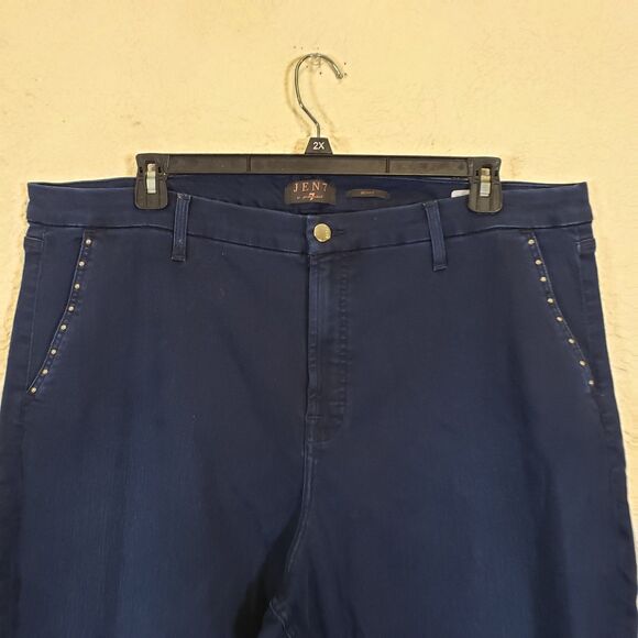 Jen7 by 7 For All Mankind Mid Rise Ankle Skinny Jeans Blue Size 24 - Picture 3 of 10